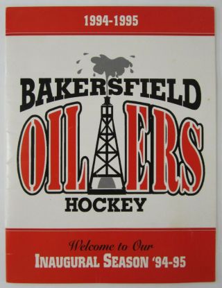 Vintage Bakersfield Oilers Hockey Program Pshl Fog Condors First Year 1994