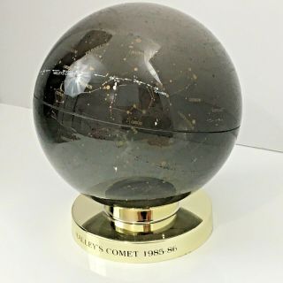 Spherical Concepts Vintage Globe Halleys Comet 1985 Table Desk 5 " Smoke Gray