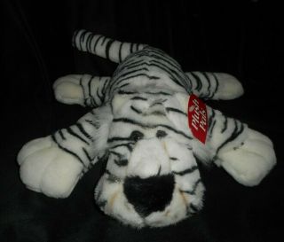16 " Vintage Dan Dee Black & White Striped Tiger Stuffed Animal Plush Pals W/ Tag