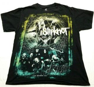 Vintage Slipknot 2001 Iowa Era Black Band T - Shirt Metal Size Medium Tour Vtg