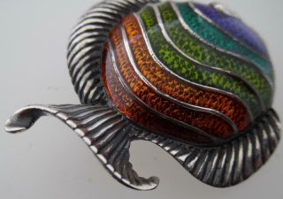 Vintage Art Deco 1930s Sterling Silver & Enamel Tropical Fish Brooch/Pin (TT64 4