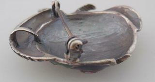 Vintage Art Deco 1930s Sterling Silver & Enamel Tropical Fish Brooch/Pin (TT64 6