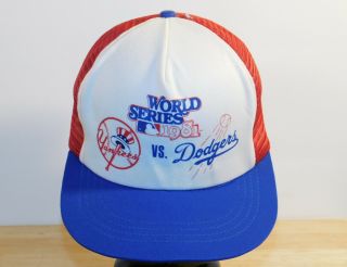 Vintage 1981 Los Angeles Dodgers York Yankees Mlb World Series Hat