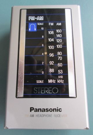 Vintage Panasonic Rf - 433 Fm - Am Portable Stereo Headphone Receiver Radio