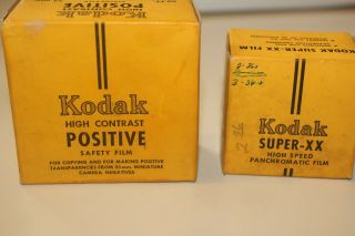 Kodak High Contrast Positive Safety Film & Xx High Speed Panchromatic Film