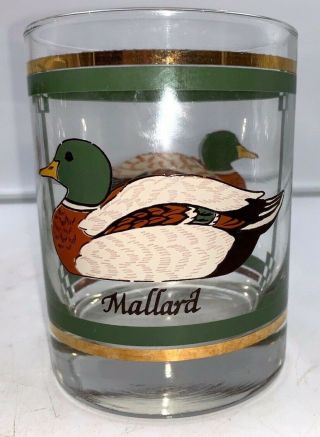 Libbey Mallard Duck Double Old Fashioned Glasses Tumblers X 6 Vintage Mcm