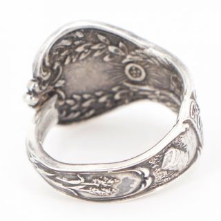 VTG Sterling Silver - Georgia State Seal Spoon Handle Ring Size 7 - 5g 3