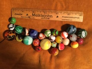26 Old Vintage Marbles,  Different Sizes