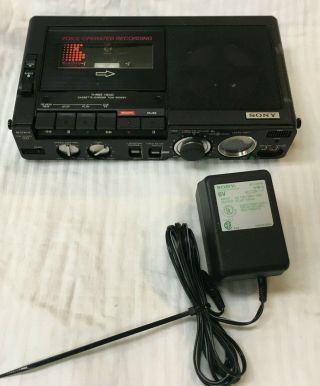 Sony Tcm - 5000ev Professional Three Head Portable Cassette Recorder