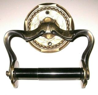 Vintage Amerock Carriage House Brass Tone Wall Mount Toilet Paper Holder