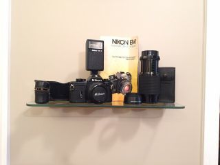 Nikon Em 35mm Slr Camera And Accessories