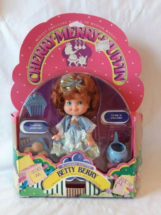Vintage 1988 Mattel Cherry Merry Muffin Betty Berry Blueberry Scented Doll