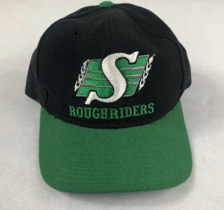 Vintage Saskatchewan Roughriders Cfl Football Starter Script Snapback Hat