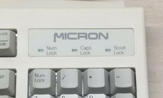 Vintage NMB Mechanical Keyboard RT6856TW Loud Click Keys Micron 2