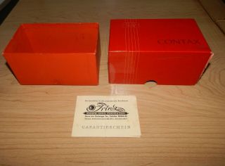 Vintage Zeiss Ikon Contax Camera Box (empty Box Only).