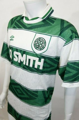 Vintage 1993 Glasgow Celtic Umbro Football Top Sz M
