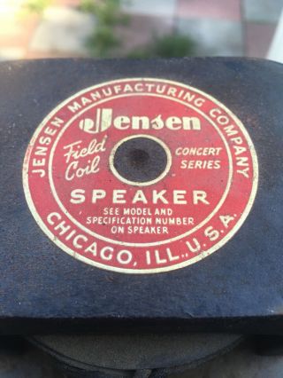 Jensen Red Label 12 Inch Field Coil Speakers (Pair - Together) 2