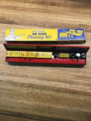 Vintage Daisy Bb Gun Cleaning Kit Complete In Metal Tin Box Ca.  1950s