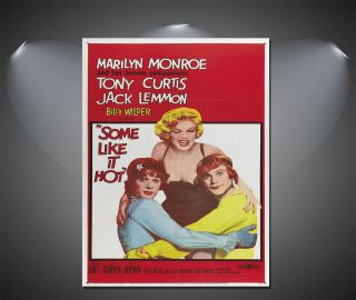 Some Like It Hot Marilyn Monroe Vintage Movie Poster - A1,  A2,  A3,  A4 Sizes
