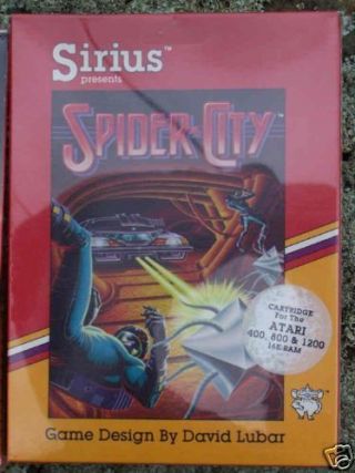 Spider City Cartridge Sirius For Atari 800/xl/xe