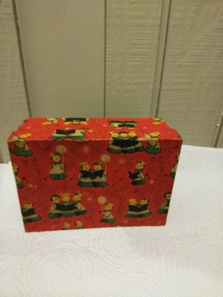 Vtg Kreiss Christmas Santa and Mrs Claus/ and Christmas Tree Bell Box 6