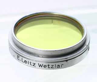 Leica Leitz - - A36 Slip On Yellow 1 Filter - - Chrome Silver Figro - - 11