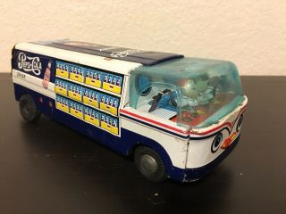 Vintage Pepsi - Cola Tin Friction Toy Truck Made In Japan