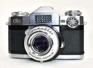 35mm Contaflex Zeiss Ikon Film Camera Synchro - Compur 2.  8 50mm