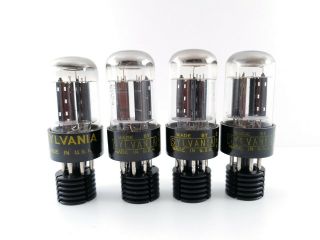 4 X 6sn7gt Sylvania Nos Tubes.  Matched Quad,  Old Yellow Version C6.  En - Air Auct.