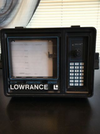 Vintage Lowrance X16 Computer Sonar Fishfinder No Cord Parts?