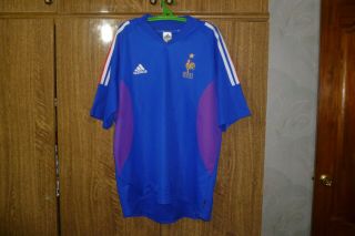 France Adidas Vintage Football Shirt Home 2002/2003/2004 Soccer Jersey Size L
