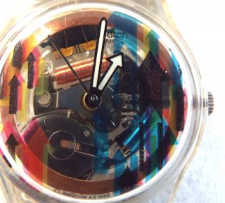 Unisex Vintage 1995 Swatch Multi - Coloured Swiss Made Quartz Wristwatch - H56