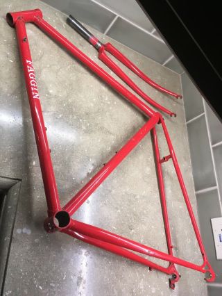 Vintage Faggin 53cm Red Road Bike Frameset Gipiemme Italy Campagnolo
