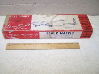 Vintage Master Modelcraft Douglas B - 19 Solid Balsa Wood Airplane Kit