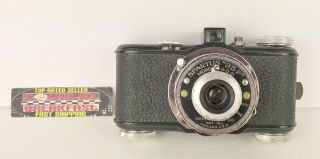 Vintage Spartus " 35f " Model 400 35mm Bakelite Camera 1947 - 54 Art Deco -