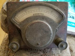 Vintage.  Ac Ammeter Model 148 In Wooden Case