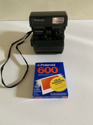 Polaroid One - Step Close Up 600 Instant Film Camera W Strap & Pack Of Film