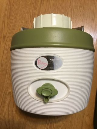 Poloron Alpine Hot & Cold Jug Vintage Water Cooler With Spout Retro Green