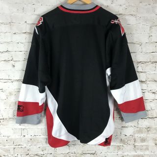 Vintage Buffalo Sabres Jersey Size Large Starter Black NHL Goat Hockey Blank 5