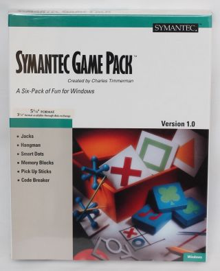 Symantec Game Pack Version 1.  0 For Windows 3.  0 & Factory