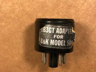 Vintage 1B3GT Vacuum Tube Test Socket Octal Adapter for B&K Model 500 (2 avail) 2