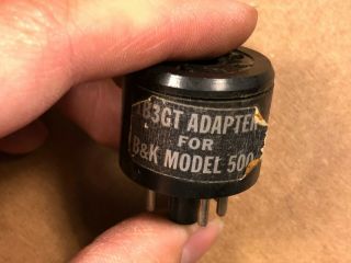 Vintage 1B3GT Vacuum Tube Test Socket Octal Adapter for B&K Model 500 (2 avail) 3