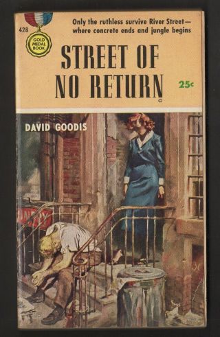 Lqqk Vintage 1954 Gold Medal Paperback,  Street Of The Lost By David Goodis 428