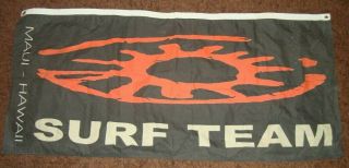 Surf Team Maui Hawaii Vintage Promotional Store Banner Flag