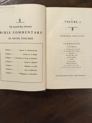Seventh day Adventist Bible Commentary Volume 3 - Vintage 1977 4