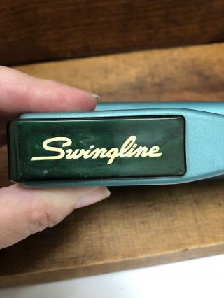 SWINGLINE 27 Vintage Green Metal heavy Duty Stapler Office EXC 3