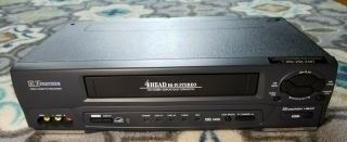 Emerson Ewv601b Vcr Vhs Player 4 Head Hi - Fi Stereo Video Cassette Recorder