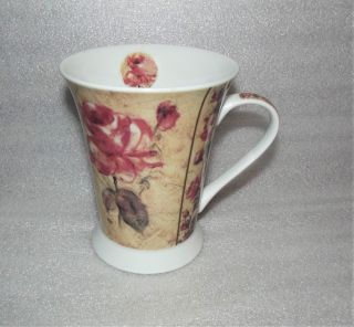 Pimpernel Pink Roses Flower Porcelain Coffee Tea Mug Cup Vintage Look England