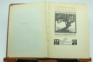 A Midsummer - Night’s Dream Arthur Rackham Heinemann 1st Ed 1908 Color Plates HC 5