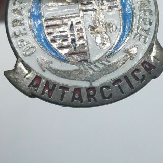 Vintage 1960s USN OPERATION DEEP FREEZE Antarctic Pinback Button 3/4 